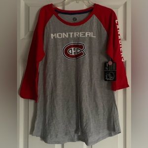 NWT Montreal Canadiens NHL size Large 40%Polyester 60%Cotton